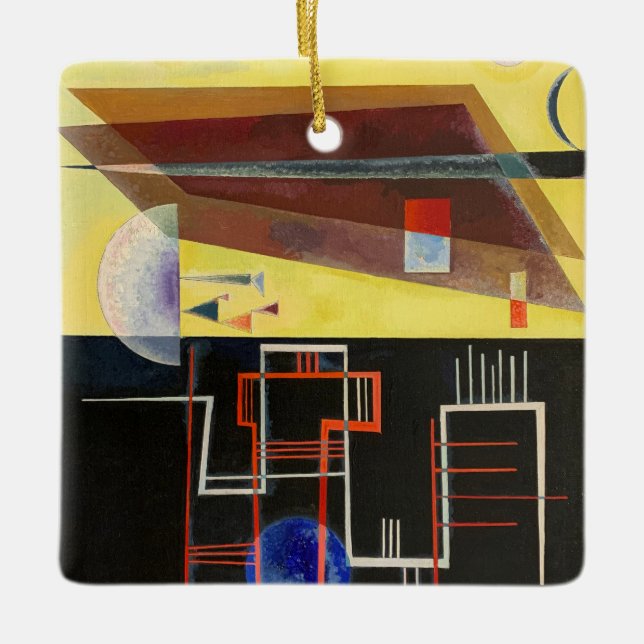 Kandinsky Inner Alliance Abstract Artwork Ceramic Ornament (Front)