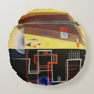 Kandinsky Inner Alliance Abstract Artwork Round Cushion