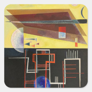 Kandinsky Inner Alliance Abstract Artwork Square Sticker