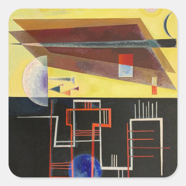 Kandinsky Inner Alliance Abstract Artwork Square Sticker (Front)
