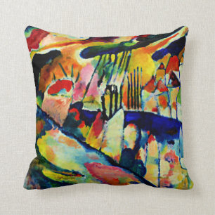 Kandinsky - Landscape with Rain  Cushion