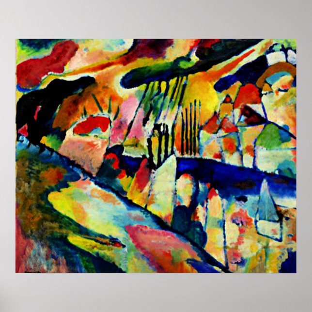 Kandinsky - Landscape with Rain Poster (Front)