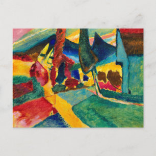 Kandinsky Landscape with Two Poplars Holiday Postcard