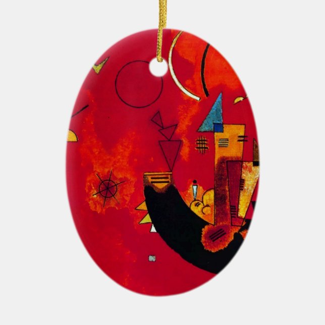 Kandinsky Mit und Gegen Ceramic Tree Decoration (Front)