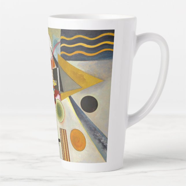 Kandinsky Modern Abstract Colourful Artwork Latte Mug (Right)