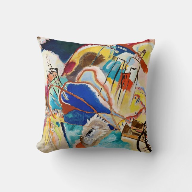 Kandinsky Modern Abstract Painting Artwork Cushion (Front)