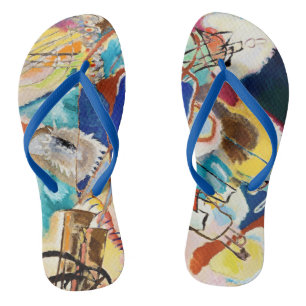 Kandinsky Modern Abstract Painting Artwork Jandals