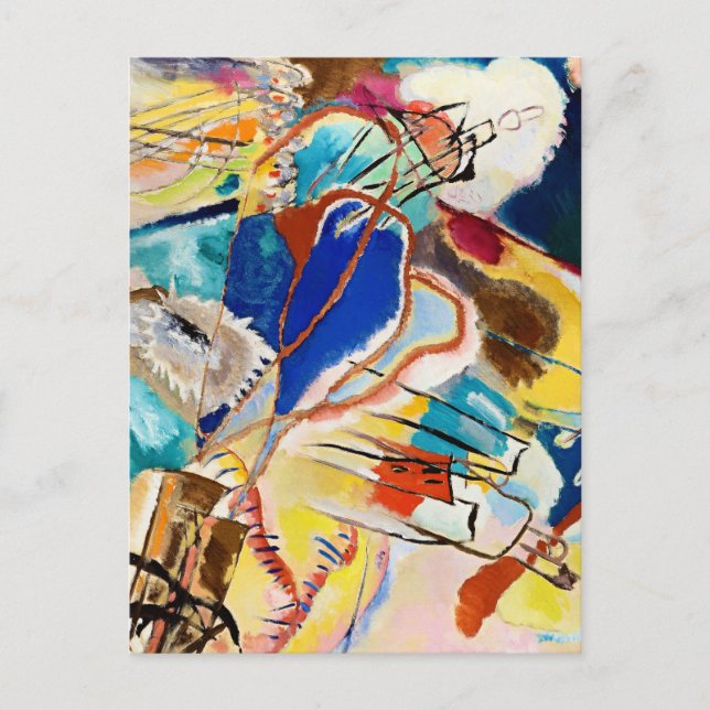 Kandinsky Modern Abstract Painting Artwork Postcard (Front)