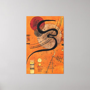 Kandinsky - Mood Line, colourful abstract art Canvas Print