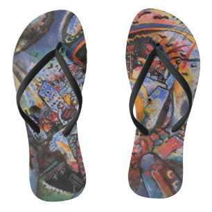 Kandinsky Moscow I Cityscape Abstract Art Jandals