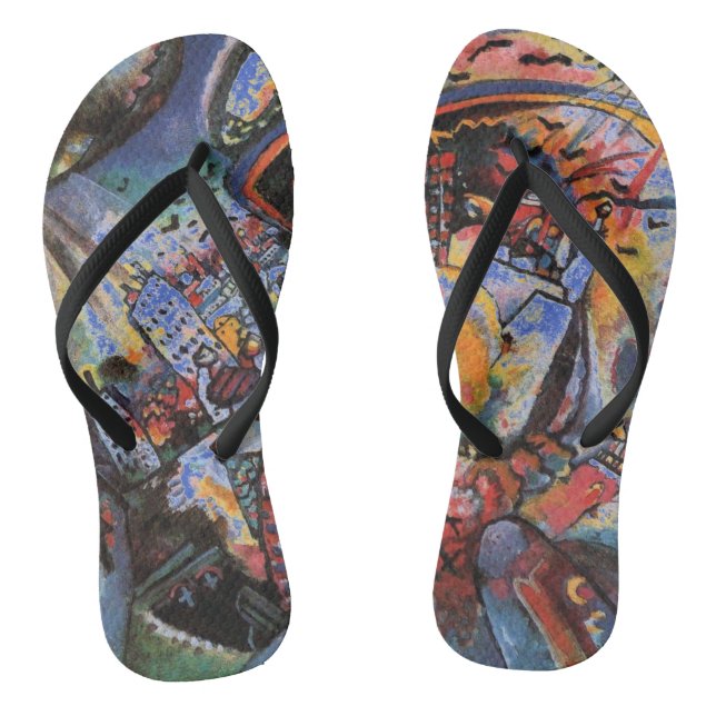 Kandinsky Moscow I Cityscape Abstract Art Jandals (Footbed)