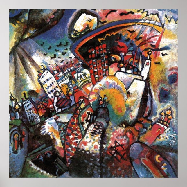 Kandinsky Moscow I Cityscape Abstract Art Poster (Front)