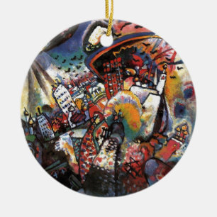 Kandinsky Moscow I Cityscape Abstract Painting Ceramic Tree Decoration