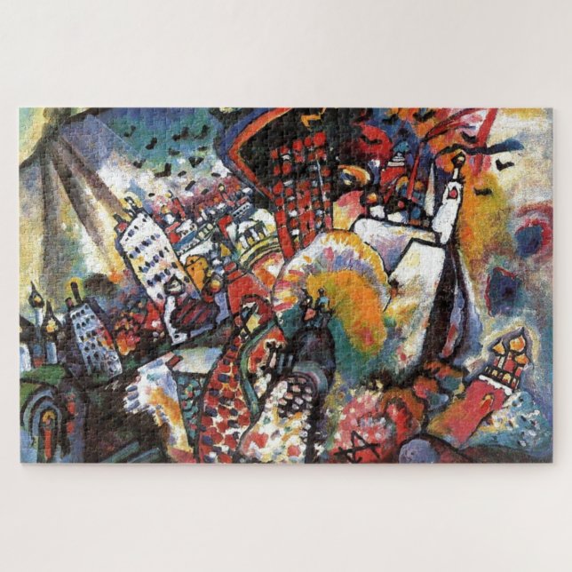 Kandinsky Moscow I Cityscape Abstract Painting Jigsaw Puzzle (Horizontal)