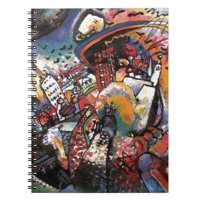 Kandinsky Moscow I Cityscape Abstract Painting Spiral Notebook (Front)