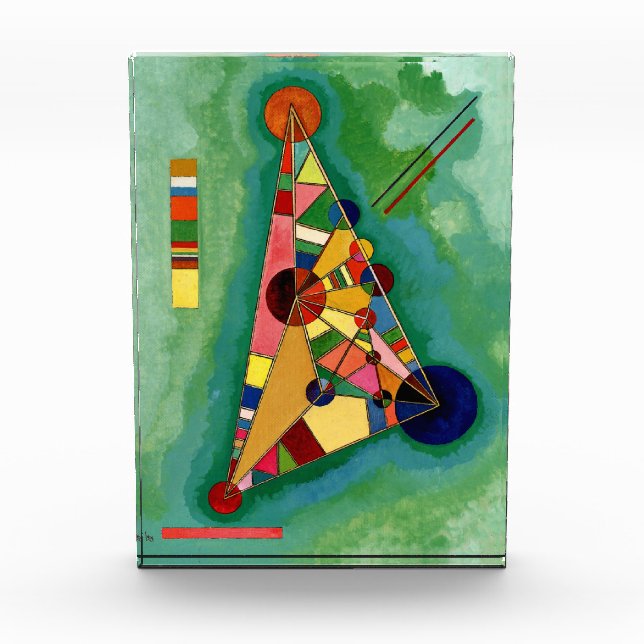 Kandinsky - Multicolored Triangle Photo Block (Front)