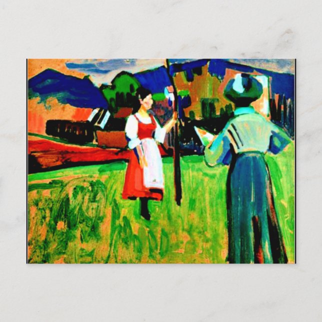Kandinsky - Murnau, Gabrielle Munter Painting Postcard (Front)