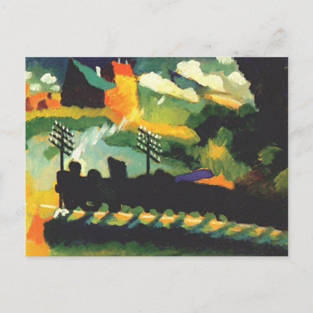 Kandinsky - Murnau, Train and Castle Postcard (Front)