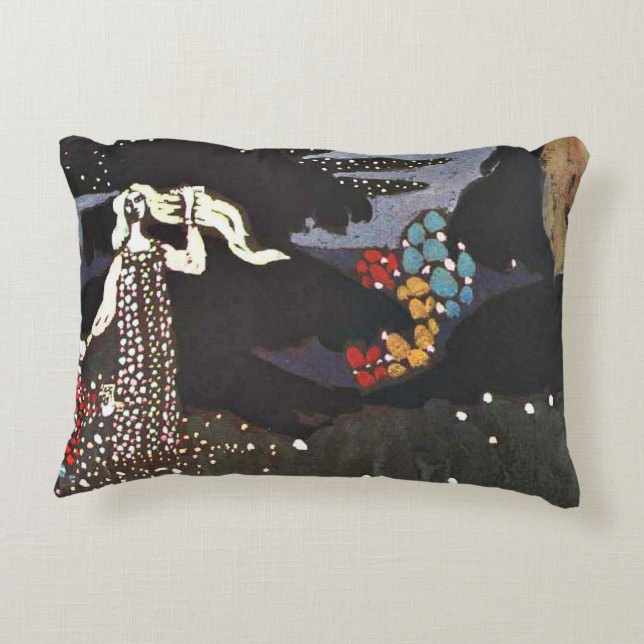 Kandinsky - Night Decorative Cushion (Back)