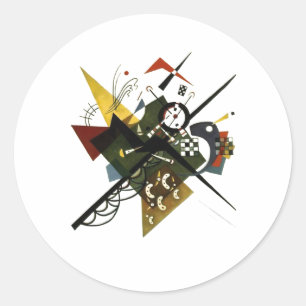 Kandinsky On White II - Abstract Expressionist Art Classic Round Sticker