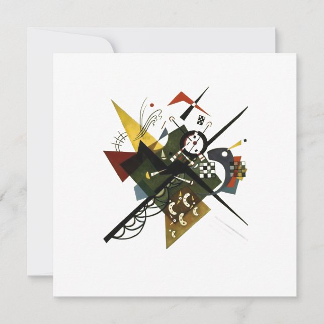 Kandinsky On White II - Abstract Expressionist Art Holiday Card (Front)