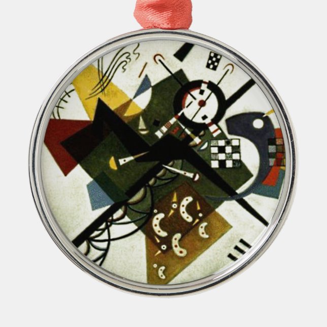 Kandinsky On White II Metal Tree Decoration (Front)