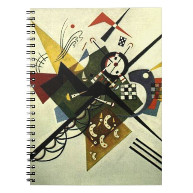 Kandinsky On White II Spiral Notebook (Front)