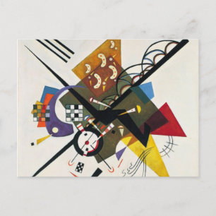 Kandinsky On White Two Abstract Painting Postcard