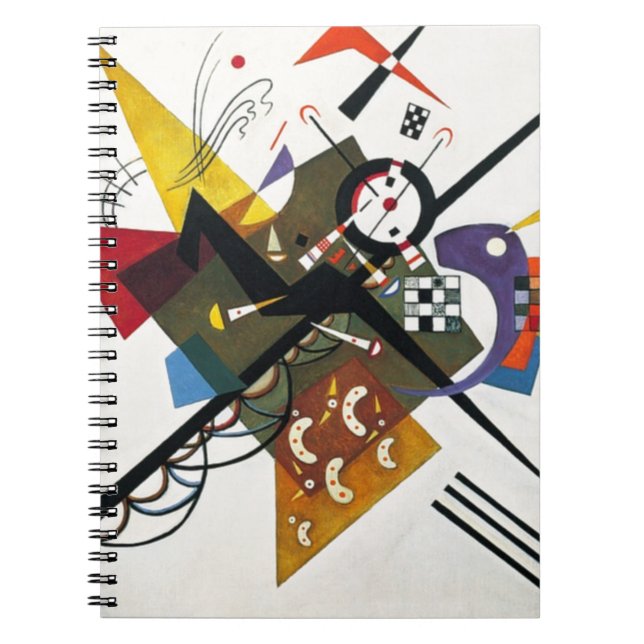 Kandinsky On White Two Abstract Painting Spiral Notebook (Front)