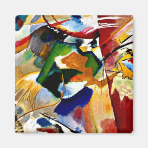 Kandinsky - Painting with Green Centre Magnet