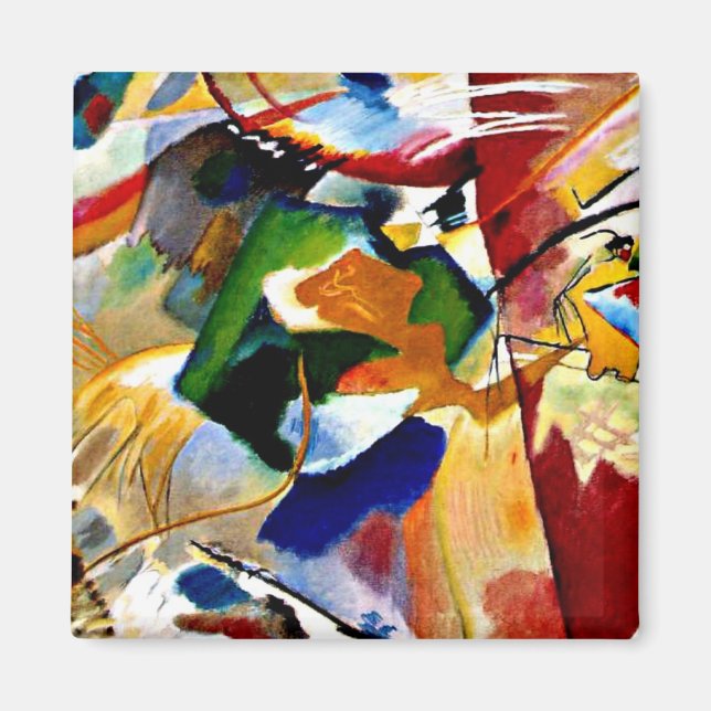 Kandinsky - Painting with Green Centre  Magnet (Front)