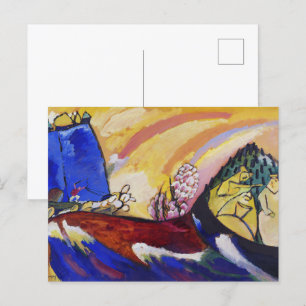 Kandinsky Painting with Troika Abstract Painting Postcard