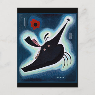 Kandinsky - Pointed Black Square Postcard