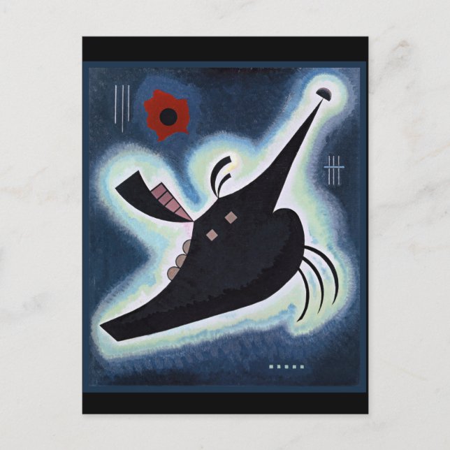 Kandinsky - Pointed Black Square Postcard (Front)