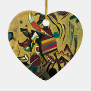 Kandinsky Points Abstract Canvas Painting Ceramic Tree Decoration