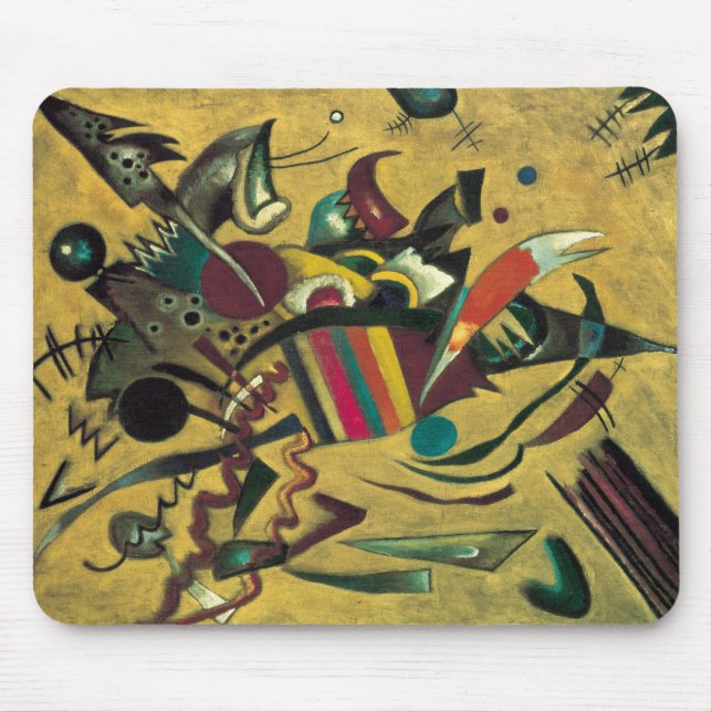 Kandinsky Points Abstract Canvas Painting Mouse Pad (Front)