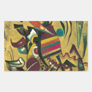 Kandinsky Points Abstract Canvas Painting Rectangular Sticker