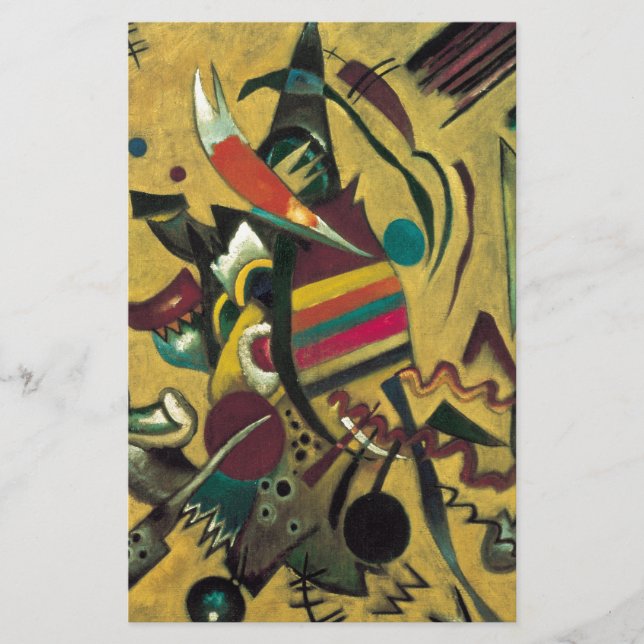 Kandinsky Points Abstract Canvas Painting Stationery (Front)