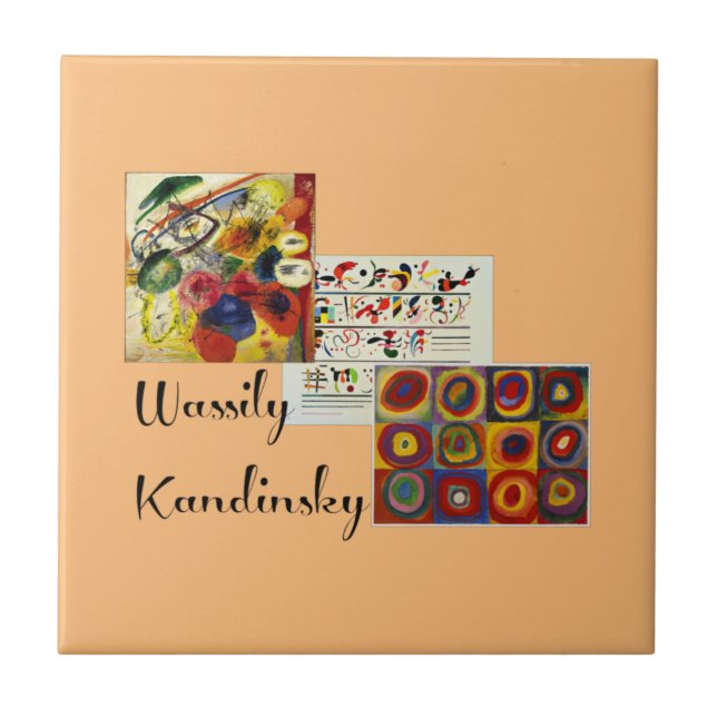 Kandinsky popular artwork collage tile (Front)