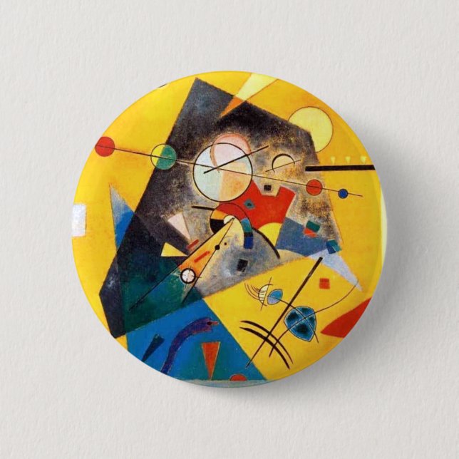 Kandinsky Quiet Harmony Abstract Art 6 Cm Round Badge (Front)