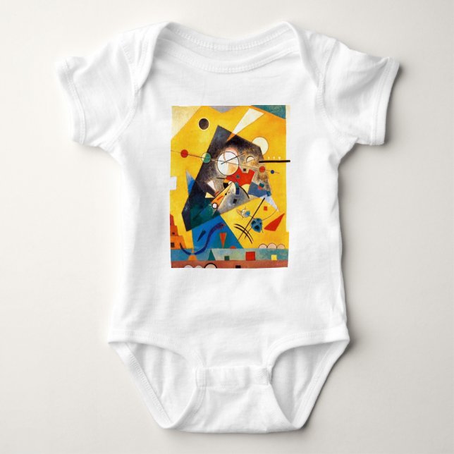 Kandinsky Quiet Harmony Abstract Art Baby Bodysuit (Front)