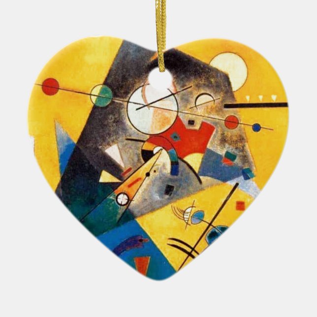 Kandinsky Quiet Harmony Abstract Art Ceramic Tree Decoration (Front)