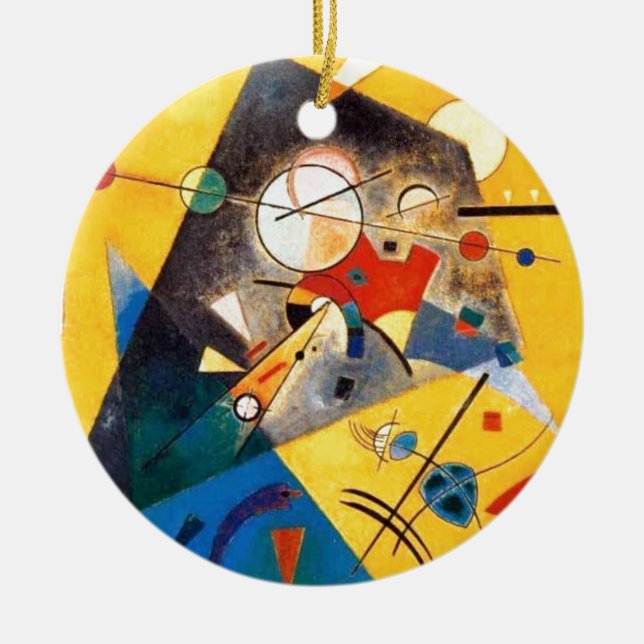Kandinsky Quiet Harmony Abstract Art Ceramic Tree Decoration (Front)