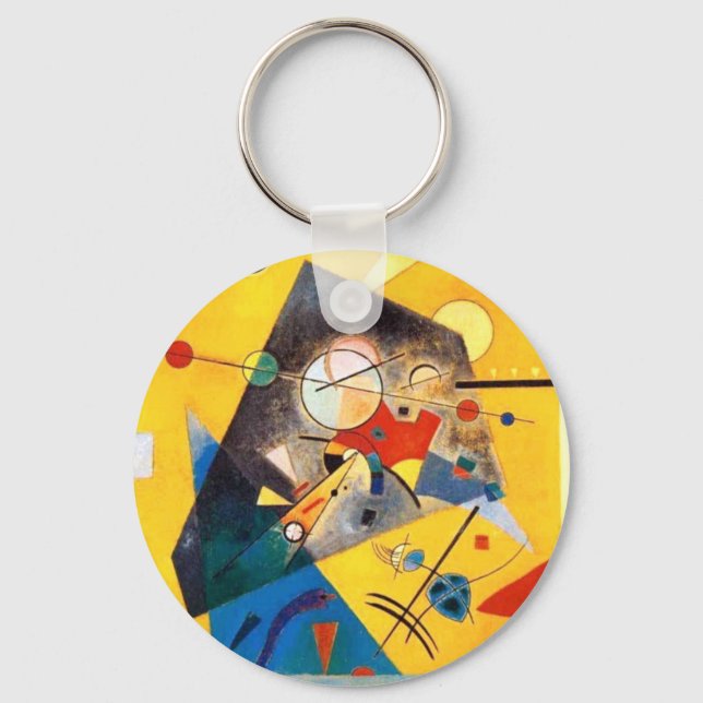 Kandinsky Quiet Harmony Abstract Art Key Ring (Front)