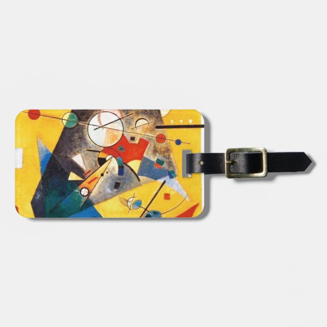 Kandinsky Quiet Harmony Abstract Art Luggage Tag (Front Horizontal)
