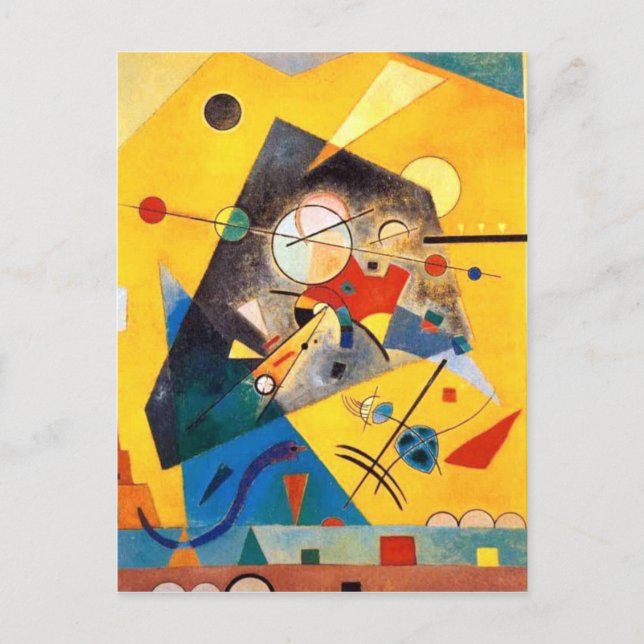 Kandinsky Quiet Harmony Abstract Art Postcard (Front)
