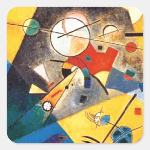 Kandinsky Quiet Harmony Abstract Art Square Sticker