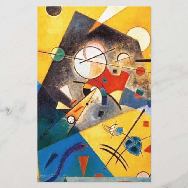 Kandinsky Quiet Harmony Abstract Art Stationery (Front)