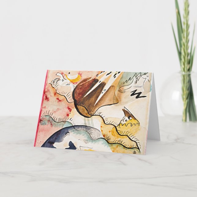 Kandinsky - Rain Landscape, abstract art, Card (Front)