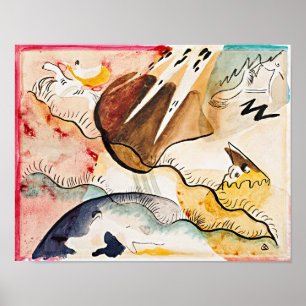 Kandinsky - Rain Landscape, abstract art, Poster